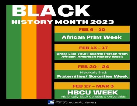 Black History Month Spirit Week 2023